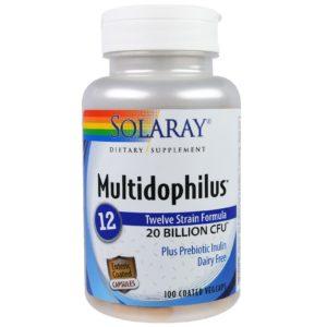 Solaray, Multidophilus 12, 20 Billion, 100 Coated VegCaps