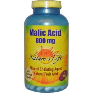 Nature's Life, Malic Acid, 800 mg, 250 Cápsulas Vegetales