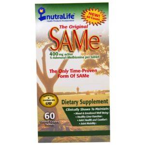 NutraLife, SAMe original, 400 mg, 60 comprimidos con recubrimiento entérico