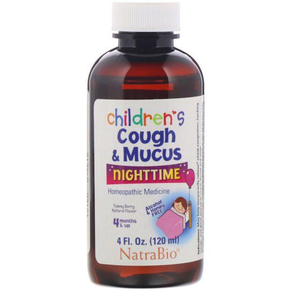 NatraBio, Children's Cough & Mucus, NightTime, Alcohol Free, Yummy Berry Natural Flavor, 4 Months and Up, 4 fl oz (120 ml) - Imagen 4