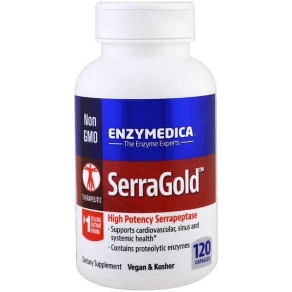 Enzymedica, SerraGold, Serrapeptasa de alta potencia, 120 cápsulas