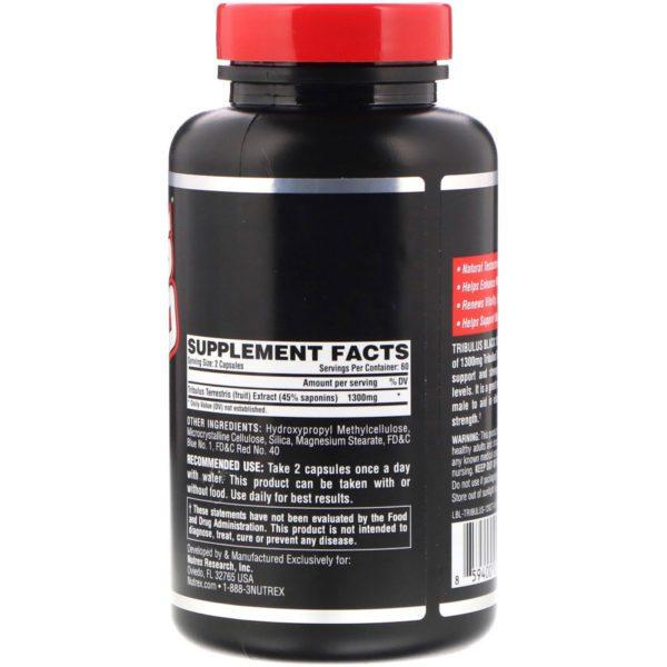 Nutrex Research, Tribulus Black 1300, 120 Capsules - Imagen 2
