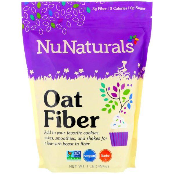 NuNaturals, Fibra de avena, 454 g (1 lb)