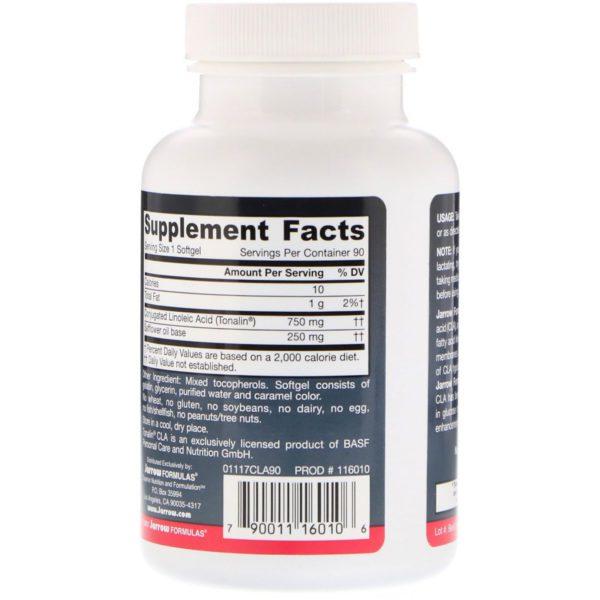 Jarrow Formulas, CLA, ácido linoleico conjugado, 90 cápsulas blandas - Imagen 2