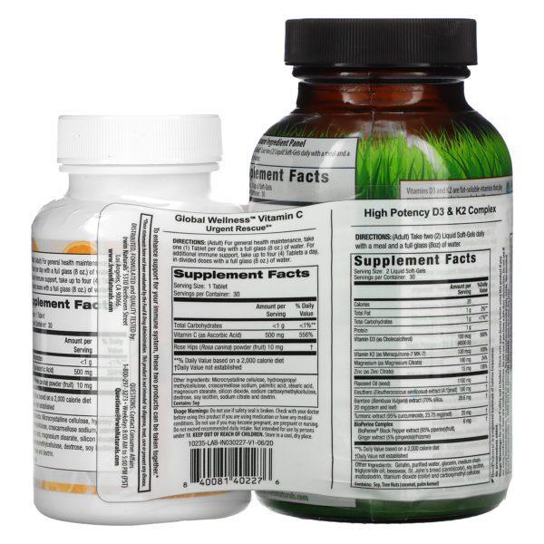 Irwin Naturals, High Potency D3 & K2 Complex, 60 Liquid Soft-Gels - Imagen 2