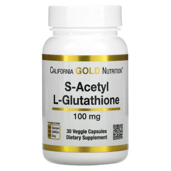 California Gold Nutrition, S-acetil-L-glutatión, 100 mg, 30 cápsulas vegetales