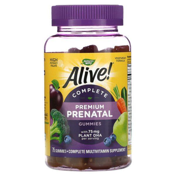 Nature's Way, Alive! Prenatal, Gummy Vitamins, 75 Gummies