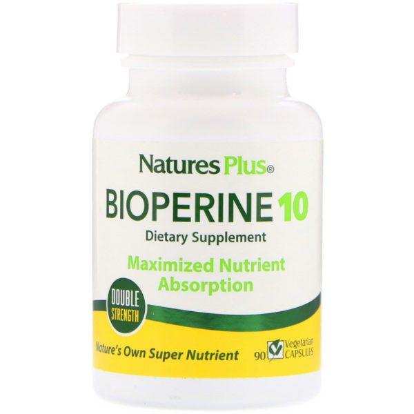Nature's Plus, Bioperina 10, 90 cápsulas vegetales