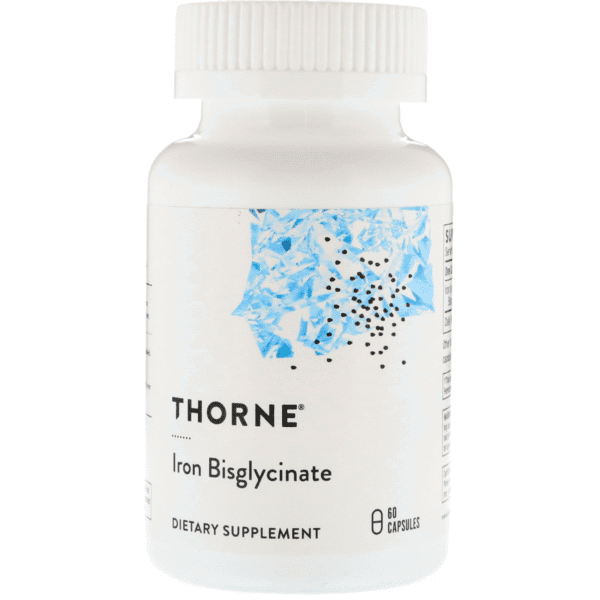 Thorne Research, Bisglicinato de hierro, 60 cápsulas