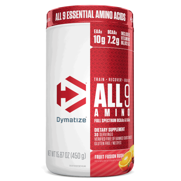 Dymatize Nutrition, Todos los 9 aminos, Ráfaga de fusión frutal, 15.87 (450 g)