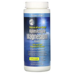 Nature's Plus, KalmAssure, Magnesio en polvo, Sin sabor, 400 mg, 360 g (0,80 lb)