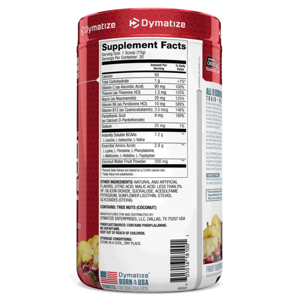 Dymatize Nutrition, Todos los 9 aminos, Ráfaga de fusión frutal, 15.87 (450 g) - Imagen 2