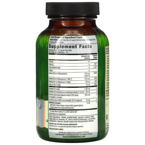 Irwin Naturals, High Potency D3 & K2 Complex, 60 Liquid Soft-Gels - Imagen 4