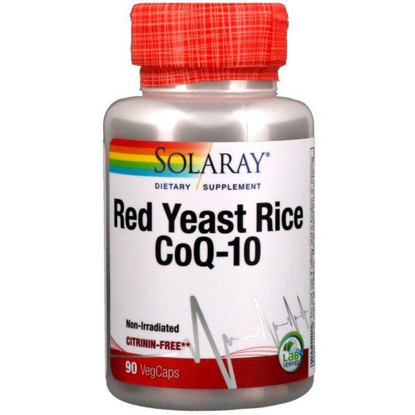 Solaray, Arroz de levadura roja + CoQ-10, 90 cápsulas vegetarianas