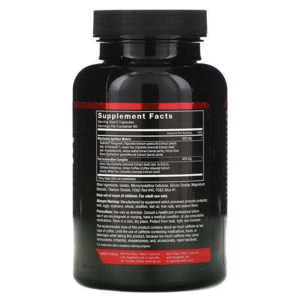 Force Factor, Test X180 Ignite, Suplemento potenciador de la testosterona libre y quemar grasas, 120 cápsulas - Imagen 2