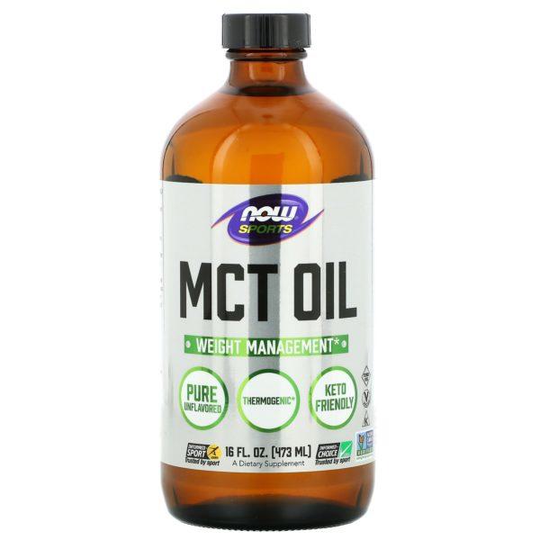 Now Foods, Sports, Aceite de MCT, Sin sabor, 473 ml (16 oz. líq.)