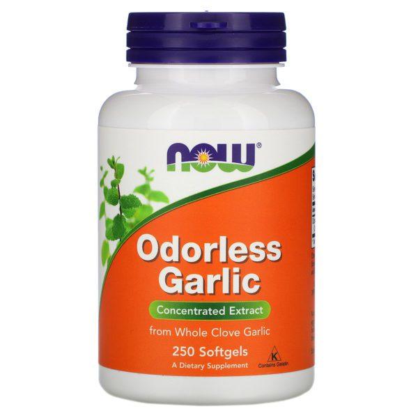 Now Foods, Ajo inodoro extracto concentrado, 250 cápsulas blandas en gel