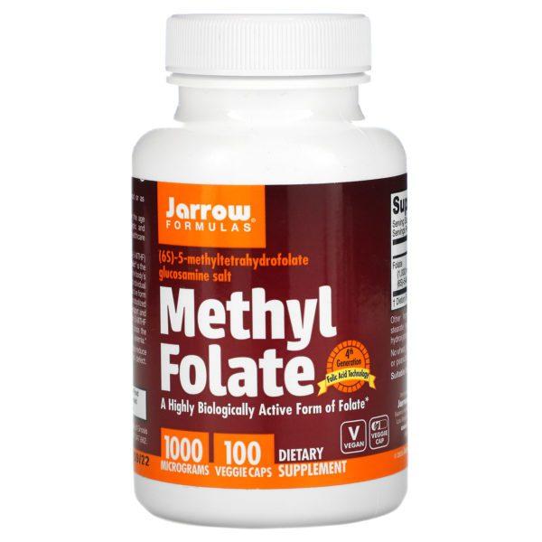 Jarrow Formulas, Metilfolato, 1000 mcg, 100 cápsulas vegetales