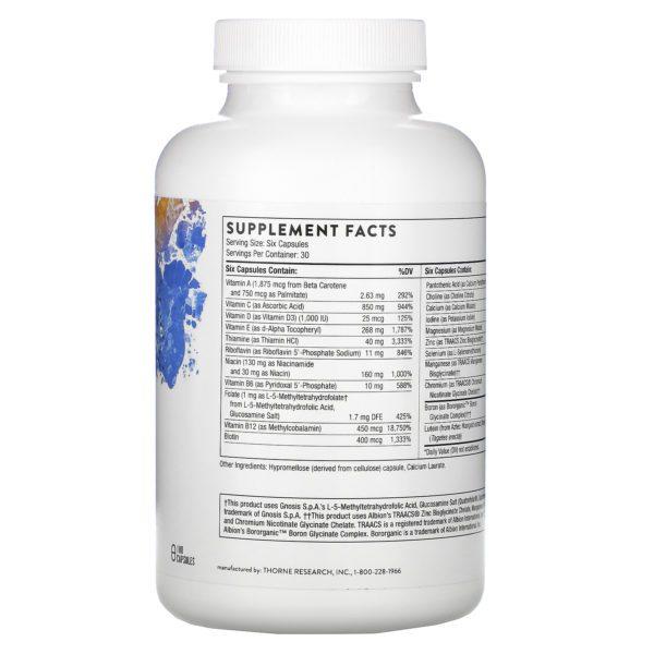 Thorne Research, Men's Multi 50+, 180 Capsules - Imagen 2