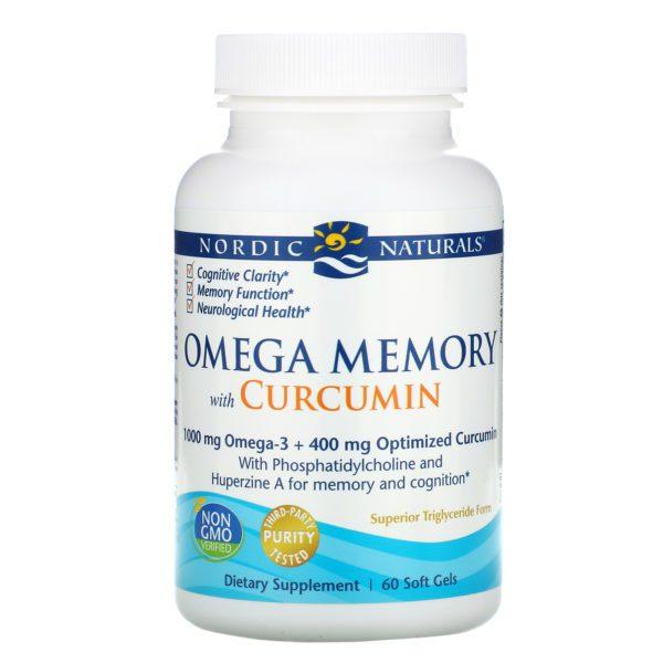 Nordic Naturals, Omega Memory with Curcumin, 1,000 mg, 60 Soft Gels - Imagen 3