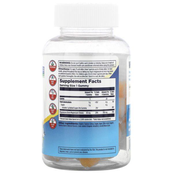 KAL, Magnesium Citrate, Relaxation Support, Orange Vanilla,  60 Gummies - Imagen 2