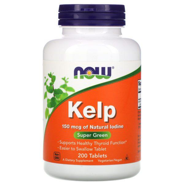 Now Foods, Algas Kelp, 150 mcg, 200 Comprimidos