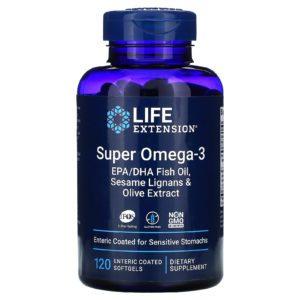 Life Extension, Super Omega-3, 120 Enteric Coated Softgels