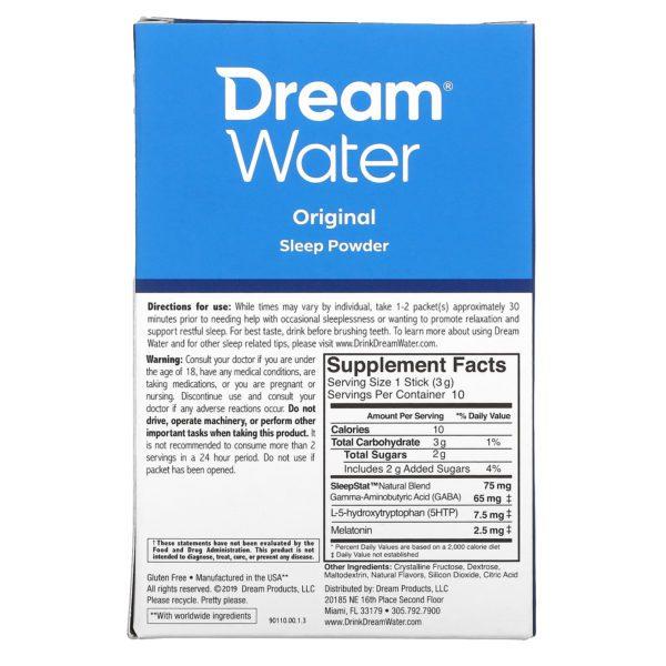 Dream Water, Polvo para Dormir, Baya Dormilona (Mezcla de Arándanos y Granada), 10 Sobres, 3 g Cada uno - Imagen 2