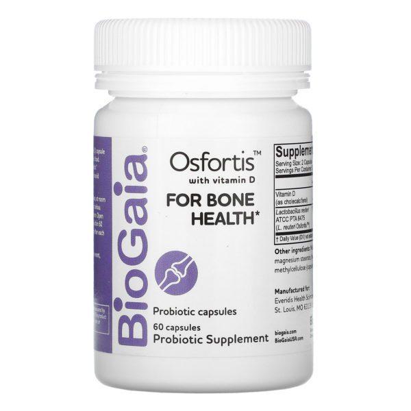BioGaia, Osfortis With Vitamin D, 60 Capsules - Imagen 3