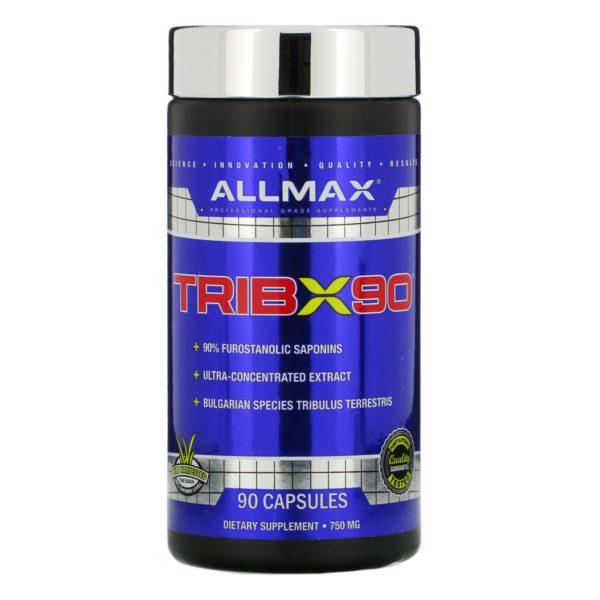 ALLMAX Nutrition, TribX90, Tribulus búlgaro ultraconcentrado, 90 % de saponinas furostanólicas, 750 mg, 90 cápsulas