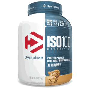 Dymatize Nutrition, ISO 100 Hydrolyzed, 100% Whey Protein Isolate, Peanut Butter, 5 lbs (2.3 kg)