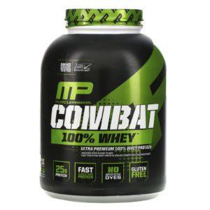 MusclePharm, Combate, 100 % Whey, Proteína de suero de leche, Leche chocolatada, 2269 g (5 lb)