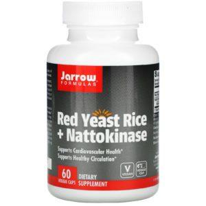 Jarrow Formulas, Arroz de levadura roja y natoquinasa, 60 cápsulas vegetales