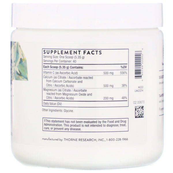 Thorne Research, Cal-Mag Citrate, Effervescent Powder, 7.5 oz (214 g) - Imagen 2