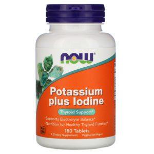 Now Foods, Potasio y yodo, 180 comprimidos