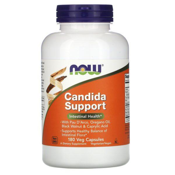 Now Foods, Suplemento de Apoyo para la cándida, 180 cápsulas vegetales