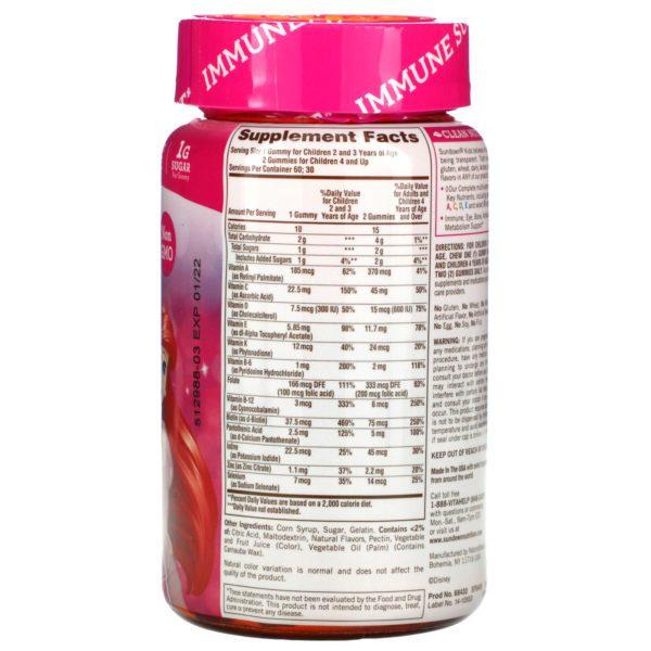 Sundown Naturals Kids, Complete Multivitamin Gummies, Disney Princess, Natural Grape, Orange & Cherry Flavored, 60 Gummies - Imagen 2