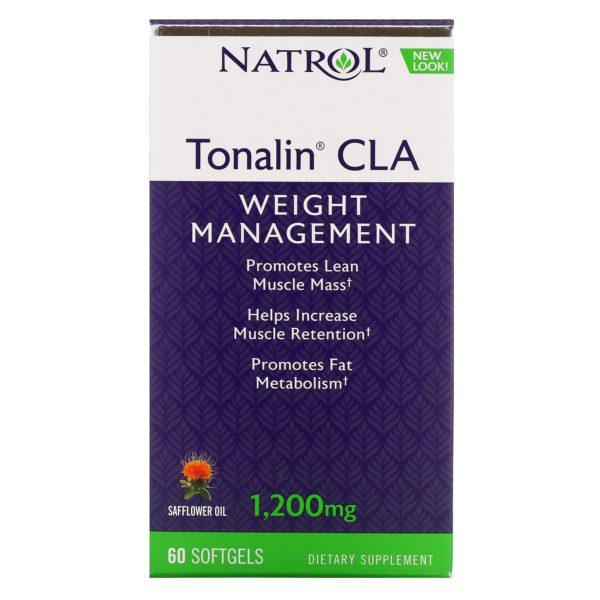 Natrol, Tonalin, Ácido linoleico conjugado (CLA), 1200 mg, 60 cápsulas blandas