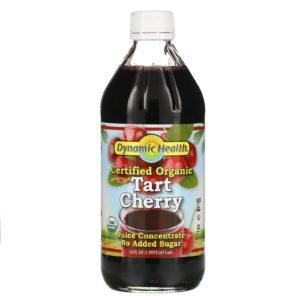 Dynamic Health  Laboratories, Certified Organic Tart Cherry, 100% Juice Concentrate, Unsweetened, 16 fl oz (473 ml)