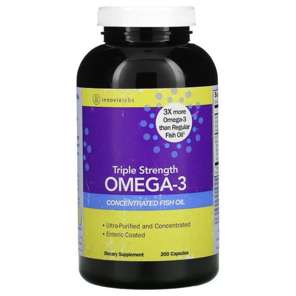InnovixLabs, Omega-3 de triple acción, 200 cápsulas