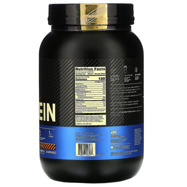 Optimum Nutrition, Gold Standard 100% Casein, Chocolate Peanut Butter, 2 lb (907 g) - Imagen 2