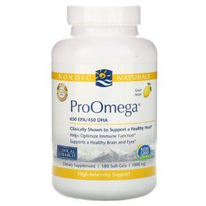 Nordic Naturals, ProOmega, Limón, 1000 mg, 180 cápsulas blandas
