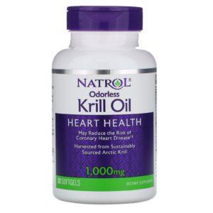 Natrol, Aceite de camarón antártico sin olor, 1.000 mg, 30 cápsulas
