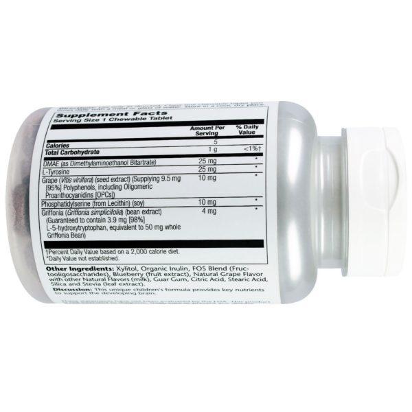 Solaray, Concentrado para niños, sabor a uva, 60 masticables - Imagen 2