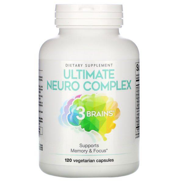 Natural Factors, 3 Brains, Ultimate Neuro Complex, 120 Vegetarian Capsules - Imagen 3