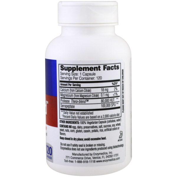 Enzymedica, SerraGold, Serrapeptasa de alta potencia, 120 cápsulas - Imagen 2