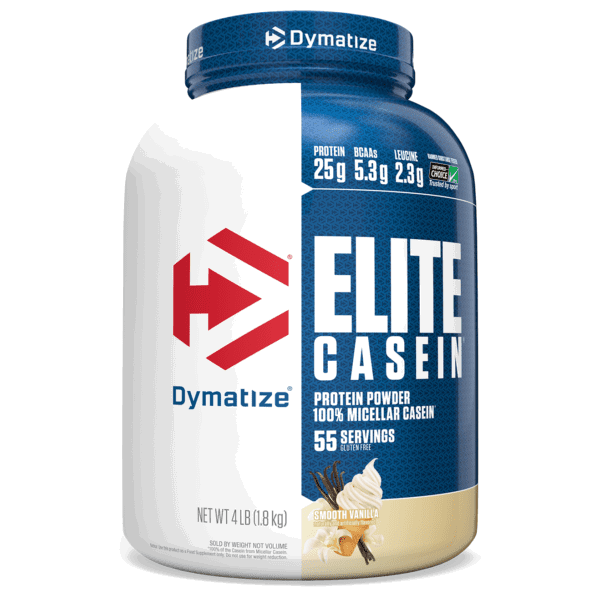 Dymatize Nutrition, Caseína Élite, Vainilla lisa, 4 lb (1.8 kg)
