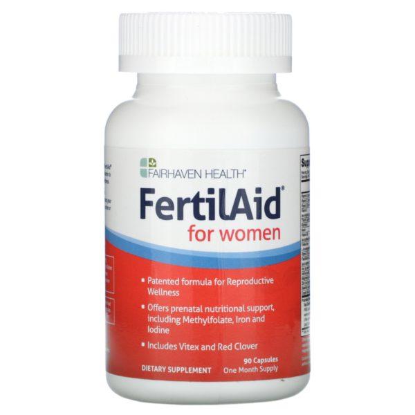 Fairhaven Health, FertilAid para mujeres, 90 cápsulas