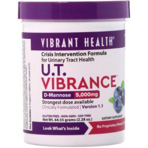 Vibrant Health, Para el tracto urinario Vibrance, D-Mannose 5000 mg, Versión 1.1, 2.28 oz (64.55 g)