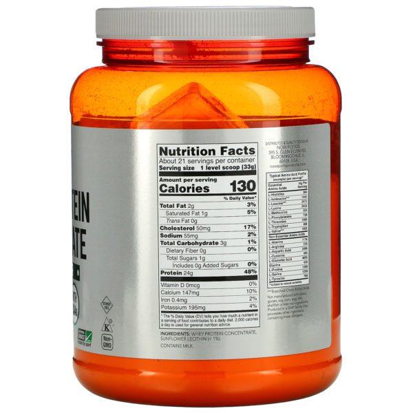 Now Foods, Sports, Concentrado de Proteína de Suero, Natural Sin Sabor, 1.5 lbs (680 g) - Imagen 2